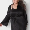 Robes^Lane Bryant Satin Robe Black