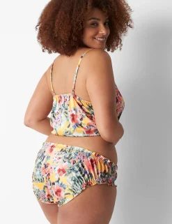 Sleep Separates^Lane Bryant Satin Ruffle Sleep Hipster Bright Gardens