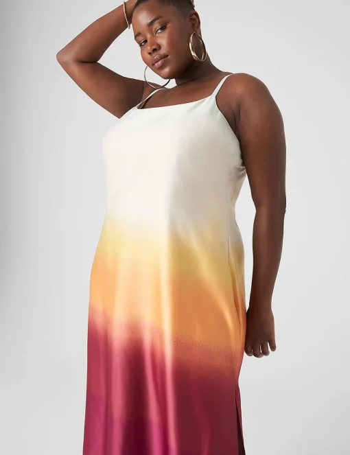 Occasion^Lane Bryant Scoop-Neck Cami Slip Dress Resort Ombre