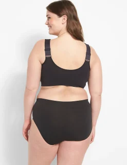 No-Wire Bras And Bralettes^Lane Bryant Scoop-Neck Seamless Bralette Black