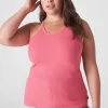 Knit Tops^Lane Bryant Scoop-Neck Stitch-Detail Tank Honeysuckle