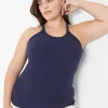 The Tee Shop^Lane Bryant Scoop-Neck Stitch-Detail Tank Maritime Blue
