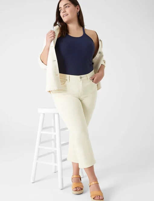 The Tee Shop^Lane Bryant Scoop-Neck Stitch-Detail Tank Maritime Blue