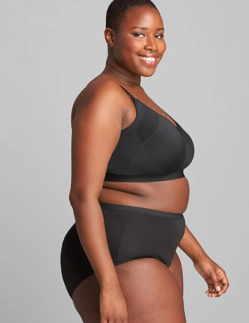 Full Coverage Bras^Lane Bryant Seamless Lightly Lined Nursing Bra Black
