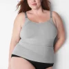No-Wire Bras And Bralettes^Lane Bryant Seamless Nursing Cami Marl Nova Grey