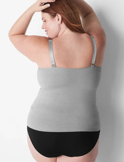 No-Wire Bras And Bralettes^Lane Bryant Seamless Nursing Cami Marl Nova Grey