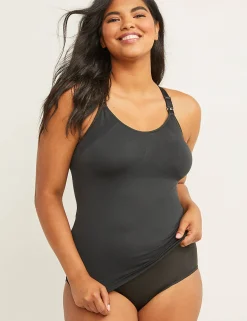 No-Wire Bras And Bralettes^Lane Bryant Seamless Racerback Nursing Cami Black
