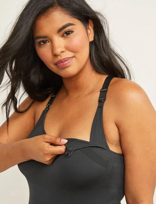 Specialty Bras^Lane Bryant Seamless Racerback Nursing Cami Black