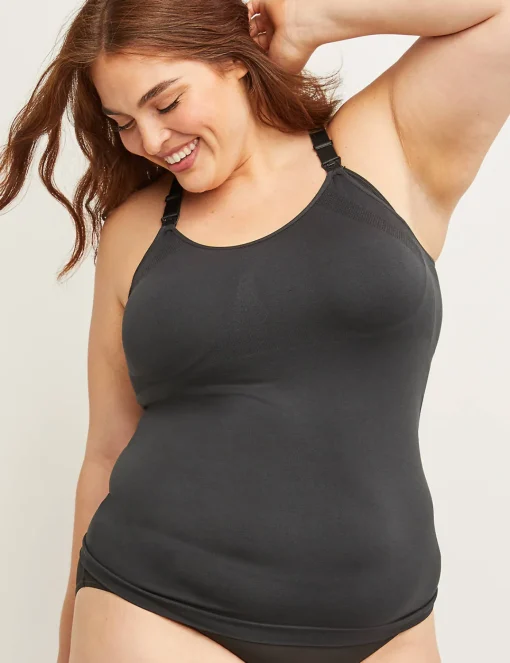 Specialty Bras^Lane Bryant Seamless Racerback Nursing Cami Black
