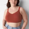 No-Wire Bras And Bralettes^Lane Bryant Seamless Strappy Tank Bralette Brandy