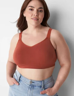 No-Wire Bras And Bralettes^Lane Bryant Seamless Strappy Tank Bralette Brandy