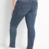 Straight Leg^Lane Bryant Seven7 Straight Jean With Back Pocket Embroidery Medium Denim