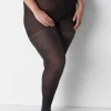 Tights & Leggings^Lane Bryant Sheer To Waist Silver Sparkle Tights Black