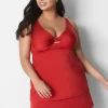 Swim Bottoms^Lane Bryant Shimmer Slitted Swim Skirt Adrenaline Rush