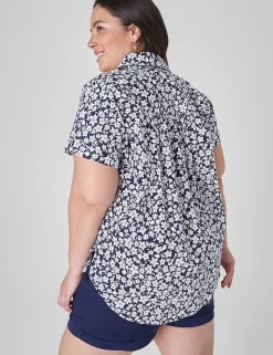 Shirts & Blouses^Lane Bryant Short-Sleeve Collared Popover Blouse Ali Floral