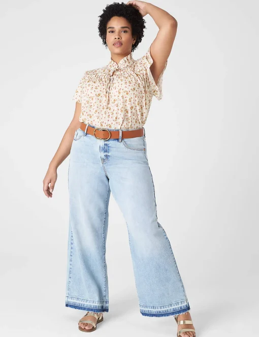 Shirts & Blouses^Lane Bryant Short-Sleeve Double-Tie Top Ashley Floral