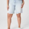 Signature Fit^Lane Bryant Signature Fit Boyfriend Bermuda Jean Short Light Denim