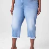 Crops And Capris^Lane Bryant Signature Fit Boyfriend Capri Jean Medium Denim