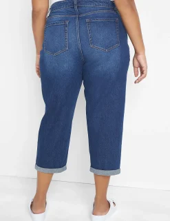 Crops, Capris And Shorts^Lane Bryant Signature Fit Boyfriend Capri Jean Dark Denim