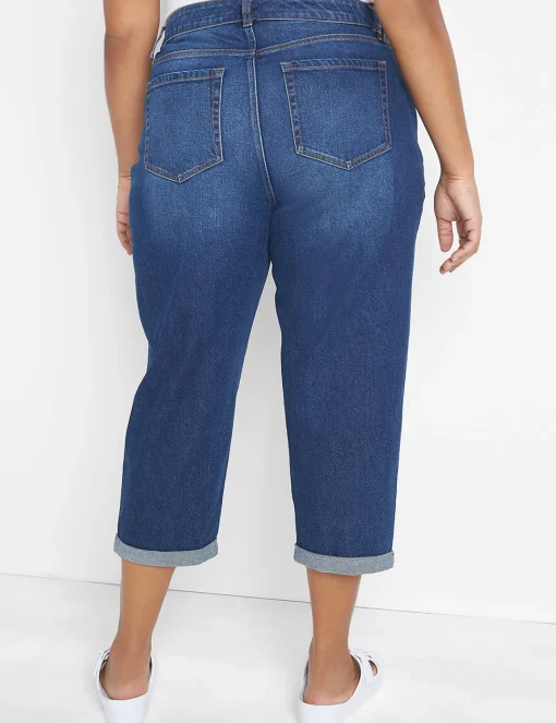 Crops, Capris And Shorts^Lane Bryant Signature Fit Boyfriend Capri Jean Dark Denim