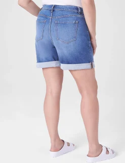 Crops, Capris And Shorts^Lane Bryant Signature Fit Boyfriend Jean Midi Short Medium Denim