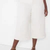 Wide Leg & Flare Jeans^Lane Bryant Signature Fit Crop Wide Leg Jean Ecru