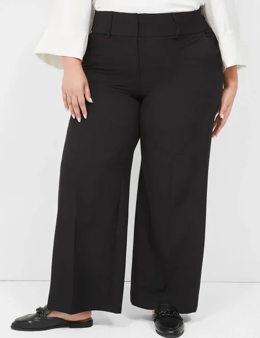 Wide Leg^Lane Bryant Signature Fit High-Rise Perfect Drape Wide Leg Pant Black
