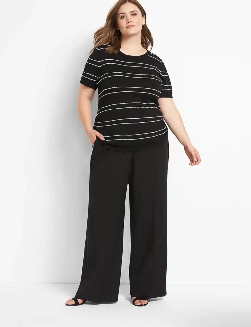 Wide Leg^Lane Bryant Signature Fit High-Rise Perfect Drape Wide Leg Pant Black