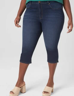 Crops, Capris And Shorts^Lane Bryant Signature Fit High-Rise Skinny Pedal Jean Dark Denim