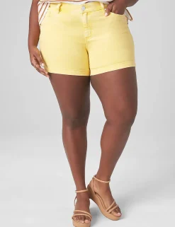 Crops, Capris And Shorts^Lane Bryant Signature Fit Jean Short Yellow