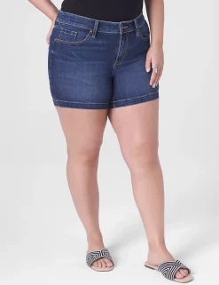Crops, Capris And Shorts^Lane Bryant Signature Fit Jean Short Medium Denim