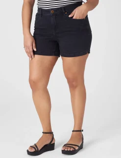 Crops, Capris And Shorts^Lane Bryant Signature Fit Jean Short Black