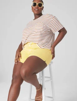 Crops, Capris And Shorts^Lane Bryant Signature Fit Jean Short Yellow