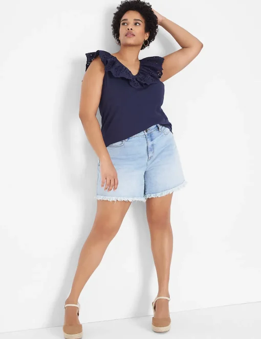 Shorts^Lane Bryant Signature Fit Relaxed Jean Short Light Denim