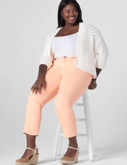 Crops, Capris And Shorts^Lane Bryant Signature Fit Straight Crop Jean Orange
