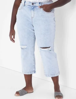 Signature Fit^Lane Bryant Signature Fit Straight Crop Jean Light Denim