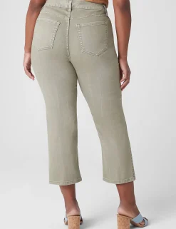 Crops, Capris And Shorts^Lane Bryant Signature Fit Straight Crop Jean Olive