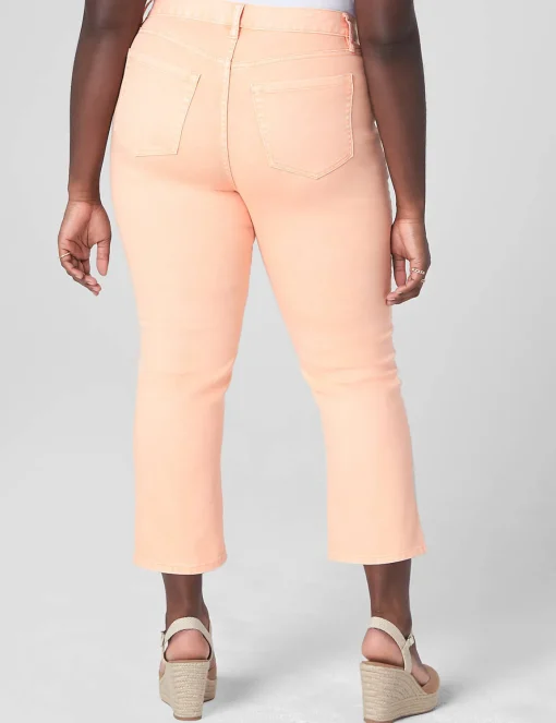 Crops, Capris And Shorts^Lane Bryant Signature Fit Straight Crop Jean Orange