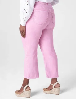 Crops And Capris^Lane Bryant Signature Fit Straight Crop Jean Pink