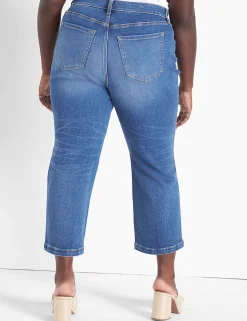 Crops And Capris^Lane Bryant Signature Fit Straight Crop Jean Medium Denim