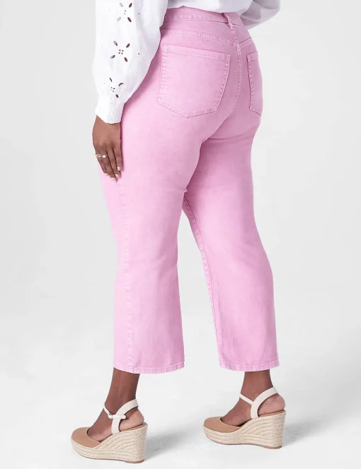 Crops, Capris And Shorts^Lane Bryant Signature Fit Straight Crop Jean Pink