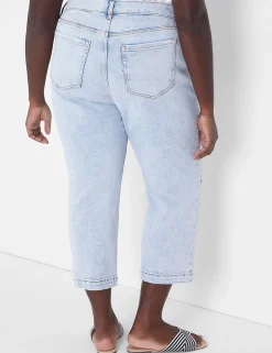 Signature Fit^Lane Bryant Signature Fit Straight Crop Jean Light Denim