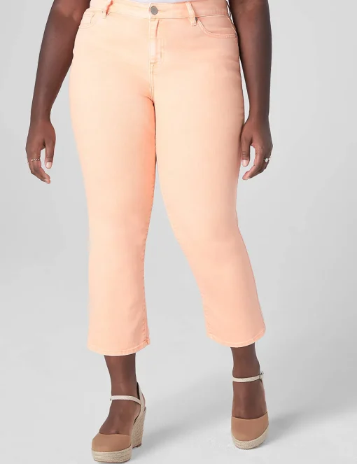 Crops And Capris^Lane Bryant Signature Fit Straight Crop Jean Orange