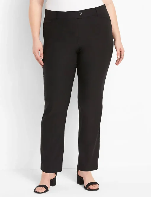 4-Season Collection^Lane Bryant Signature Fit Straight 4-Season Pant Black