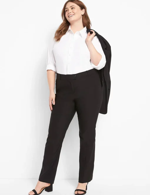 4-Season Collection^Lane Bryant Signature Fit Straight 4-Season Pant Black