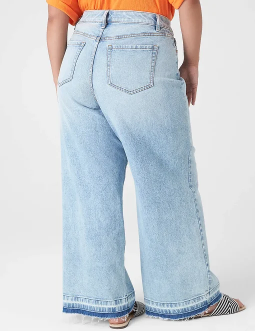 Wide Leg & Flare Jeans^Lane Bryant Signature Fit Wide Leg Ankle Jean Medium Denim