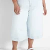 Signature Fit^Lane Bryant Signature Fit Wide Leg Crop Jean Light Denim