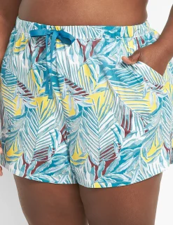 Sleep Separates^Lane Bryant Sleep Short Painterly Palms