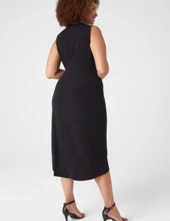 Maxi & Midi^Lane Bryant Sleeveless Wrap Tie Dress Black
