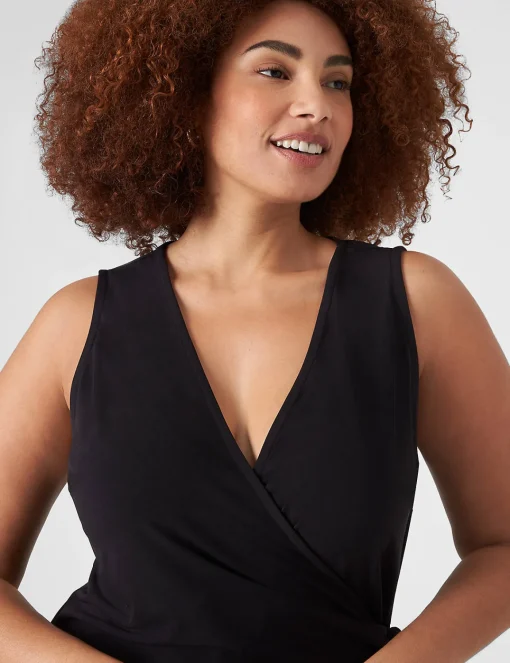 Maxi & Midi^Lane Bryant Sleeveless Wrap Tie Dress Black